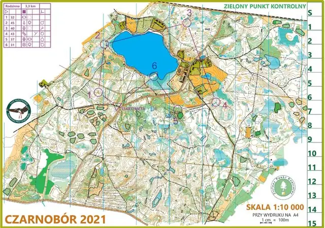Mapa trasy rodzinnej — Czarnobór 2021