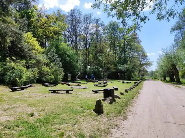 Miejsce do biesiadowania przy drodze do lasu